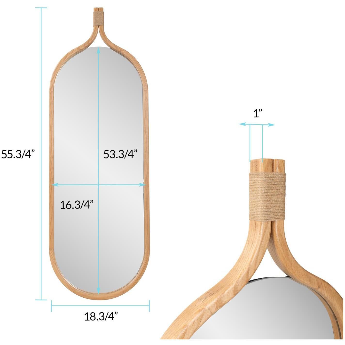 Ulah 55.75 X 18.75 inch Brown Mirror